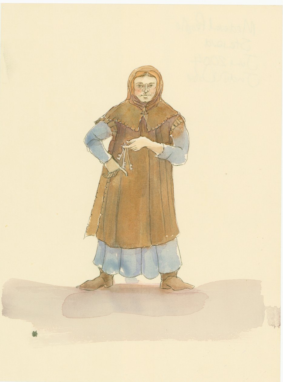 Bir lordun evini ve mülkünü yönetmekten sorumlu olan bir ortaçağ kâhyası, 2004. by Judith Dobie