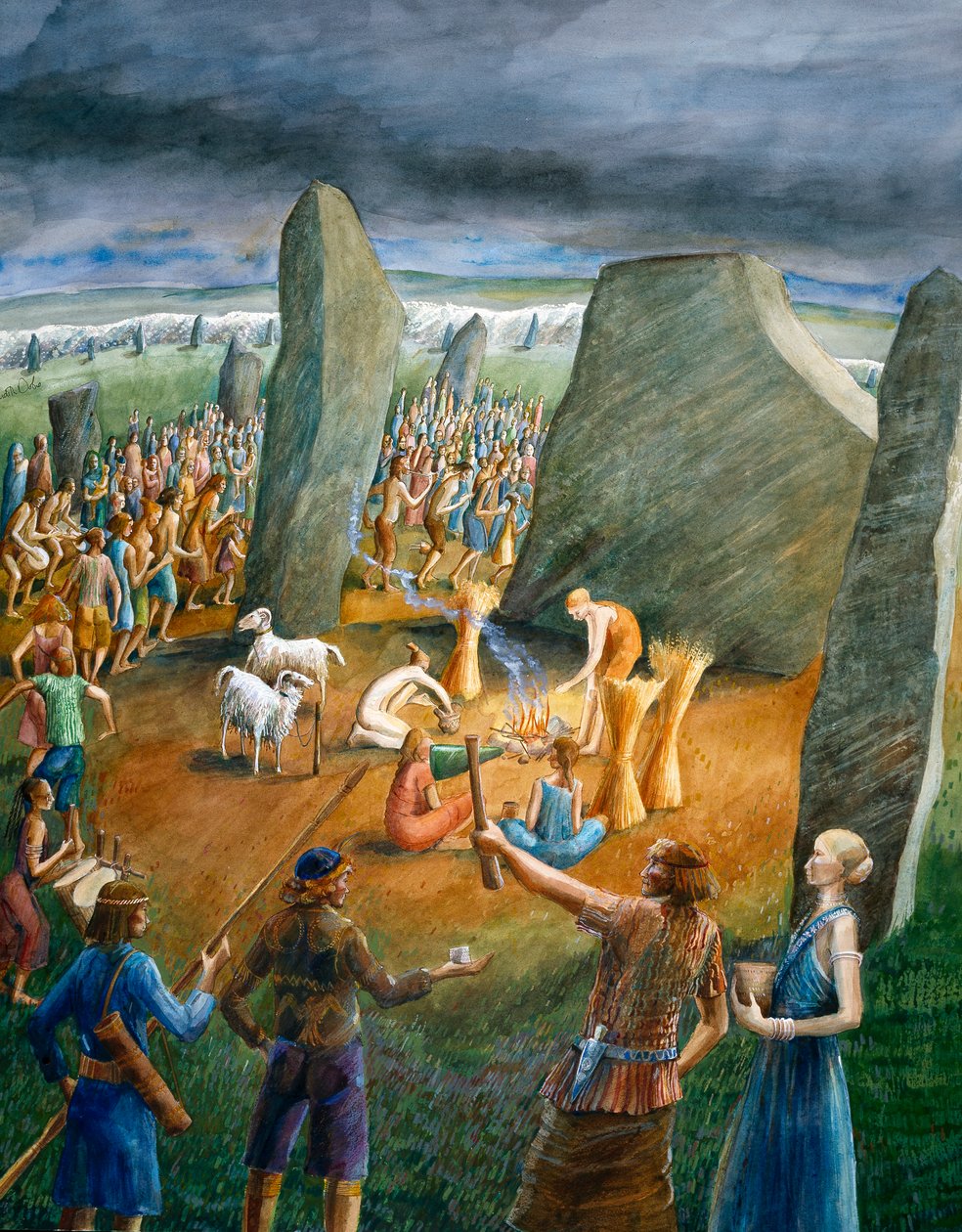 Avebury Taş Çemberi, MÖ 3. binyıl, 1990-2010 yılları by Judith Dobie
