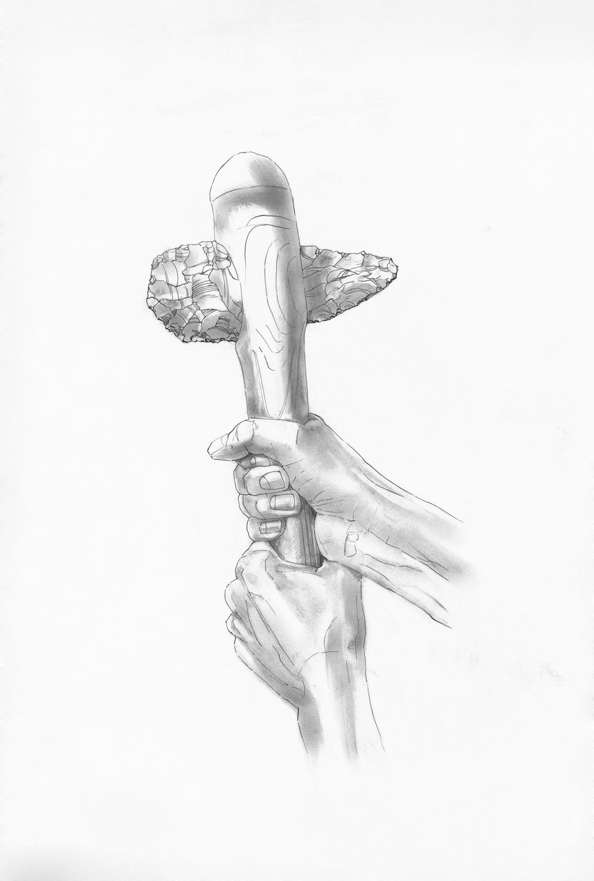 Neolitik çakmaktaşı balta by Judith Dobie