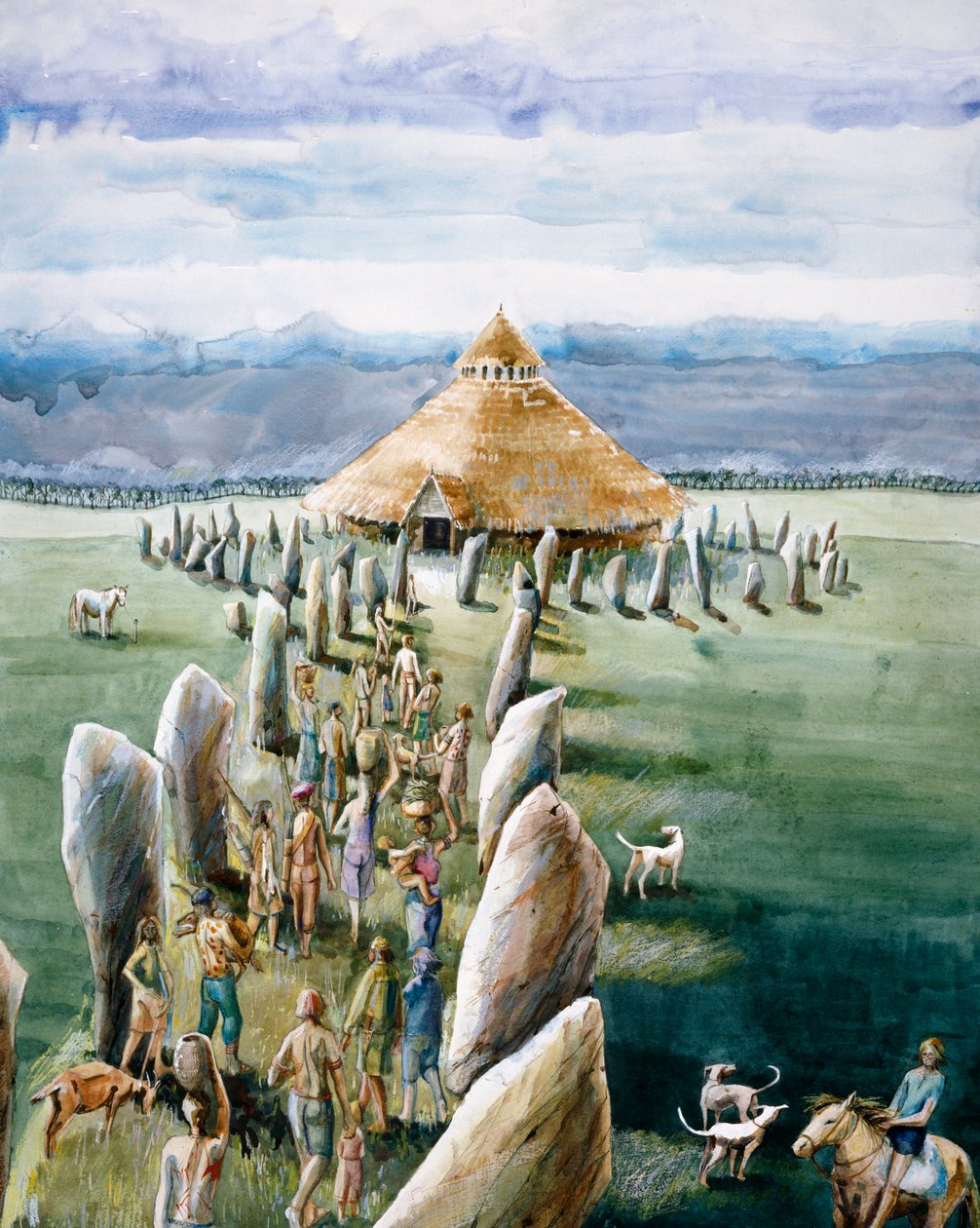 Sanctuary, Avebury, MÖ 3. binyıl, 1990-2010 yılları by Judith Dobie