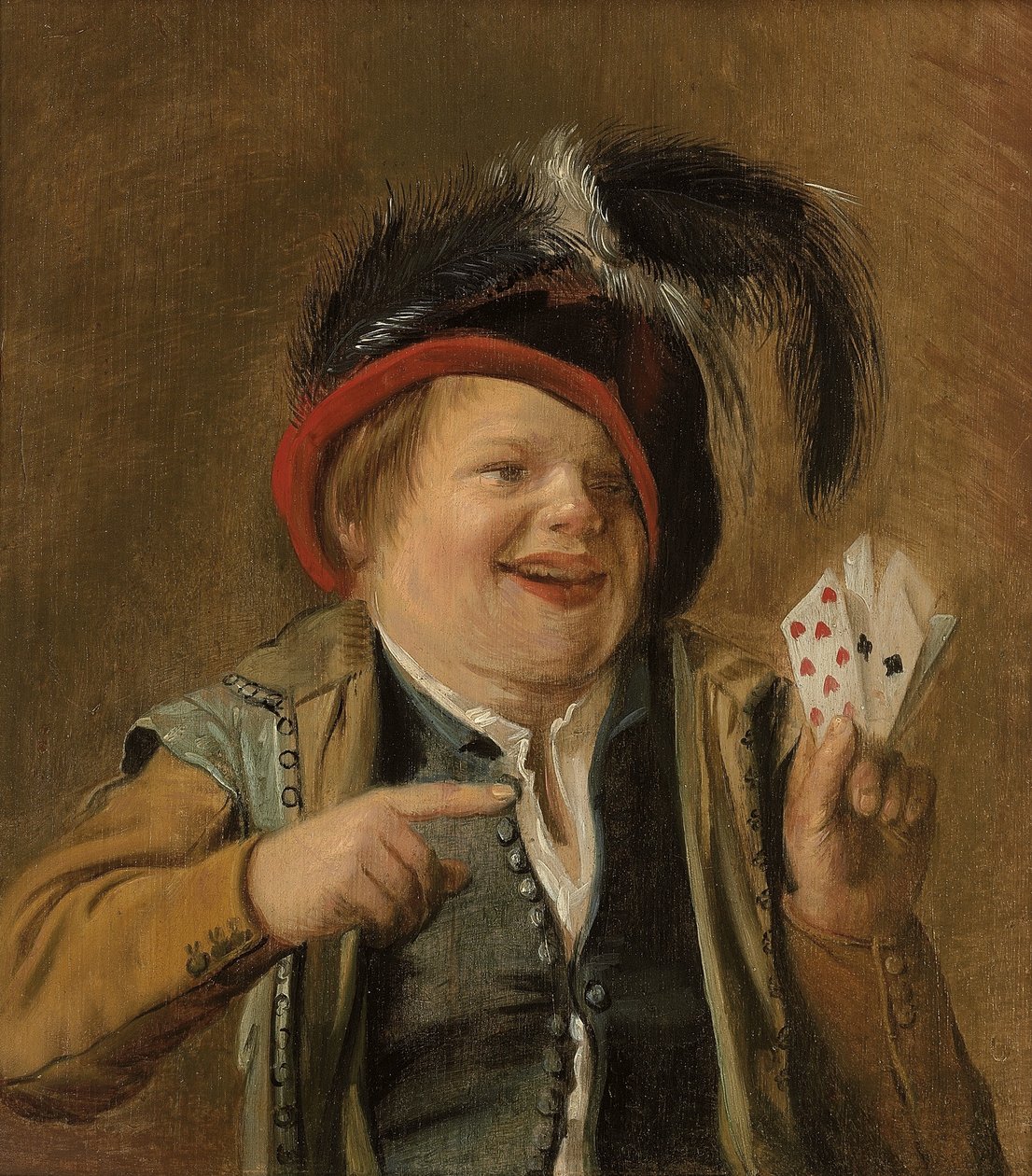 bir kart oyuncusu by Judith Leyster