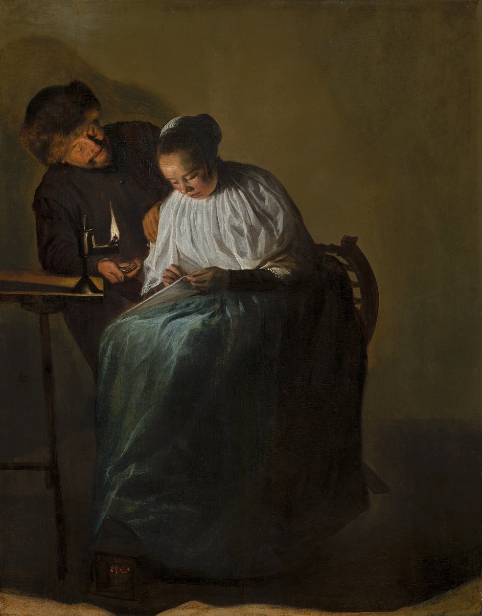 Genç Bir Kadına Para Sunan Adam, 1631 by Judith Leyster