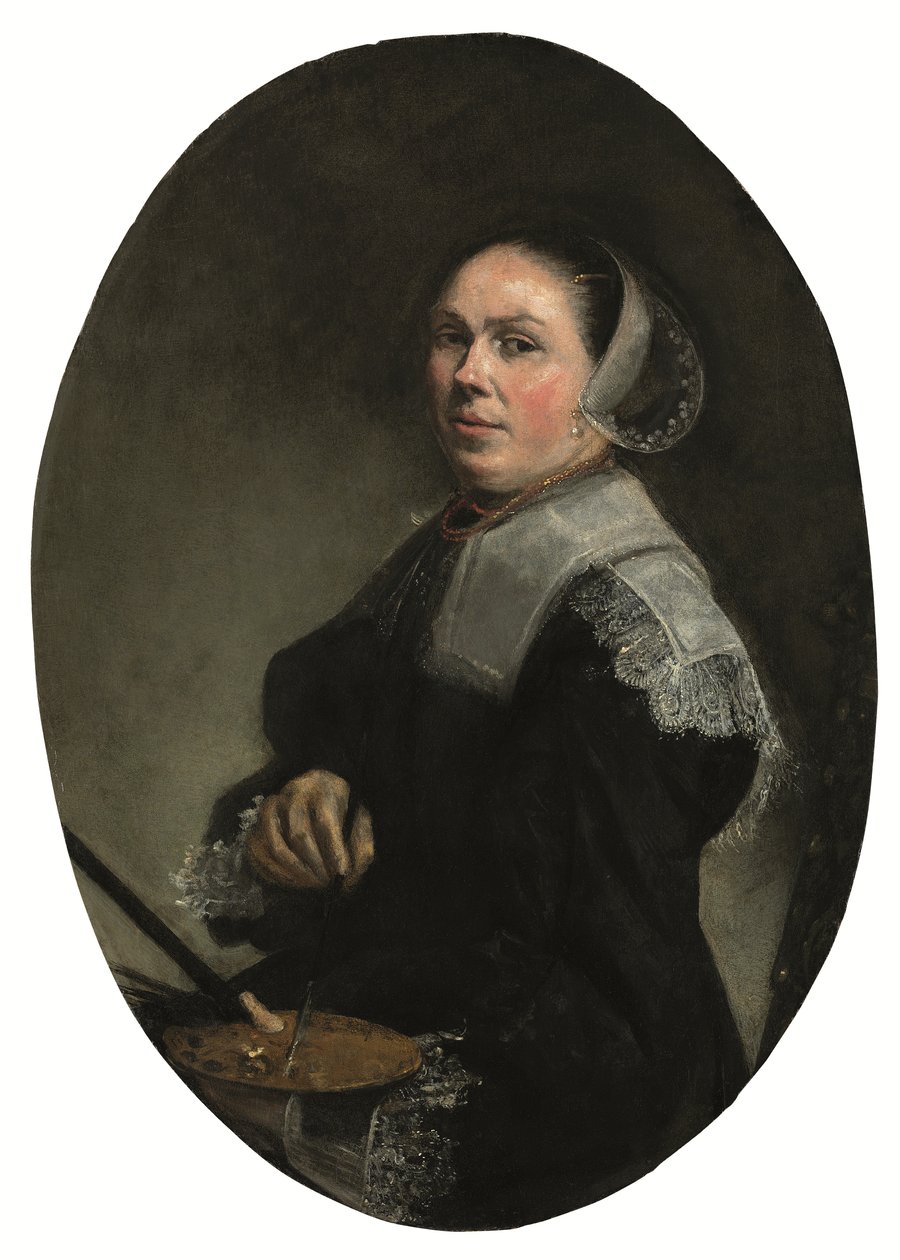 Sanatçının portresi (panelde yağlı boya) by Judith Leyster