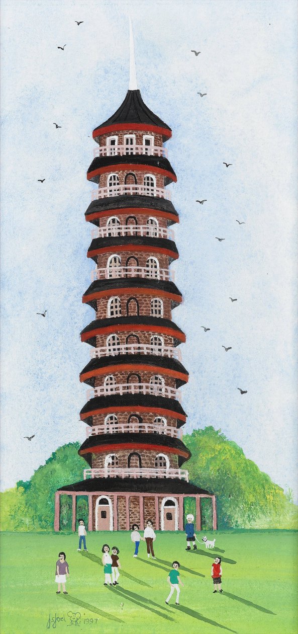 Kew Pagoda, 2009 (Kağıt üzerine guaj boya) by Judy Joel