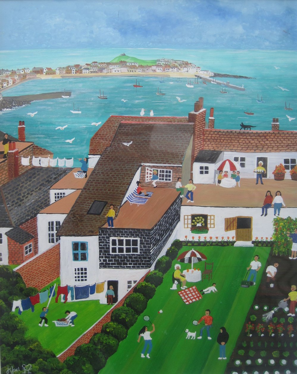 St Ives, Cornwall, 2008 (Gemide akrilik) by Judy Joel