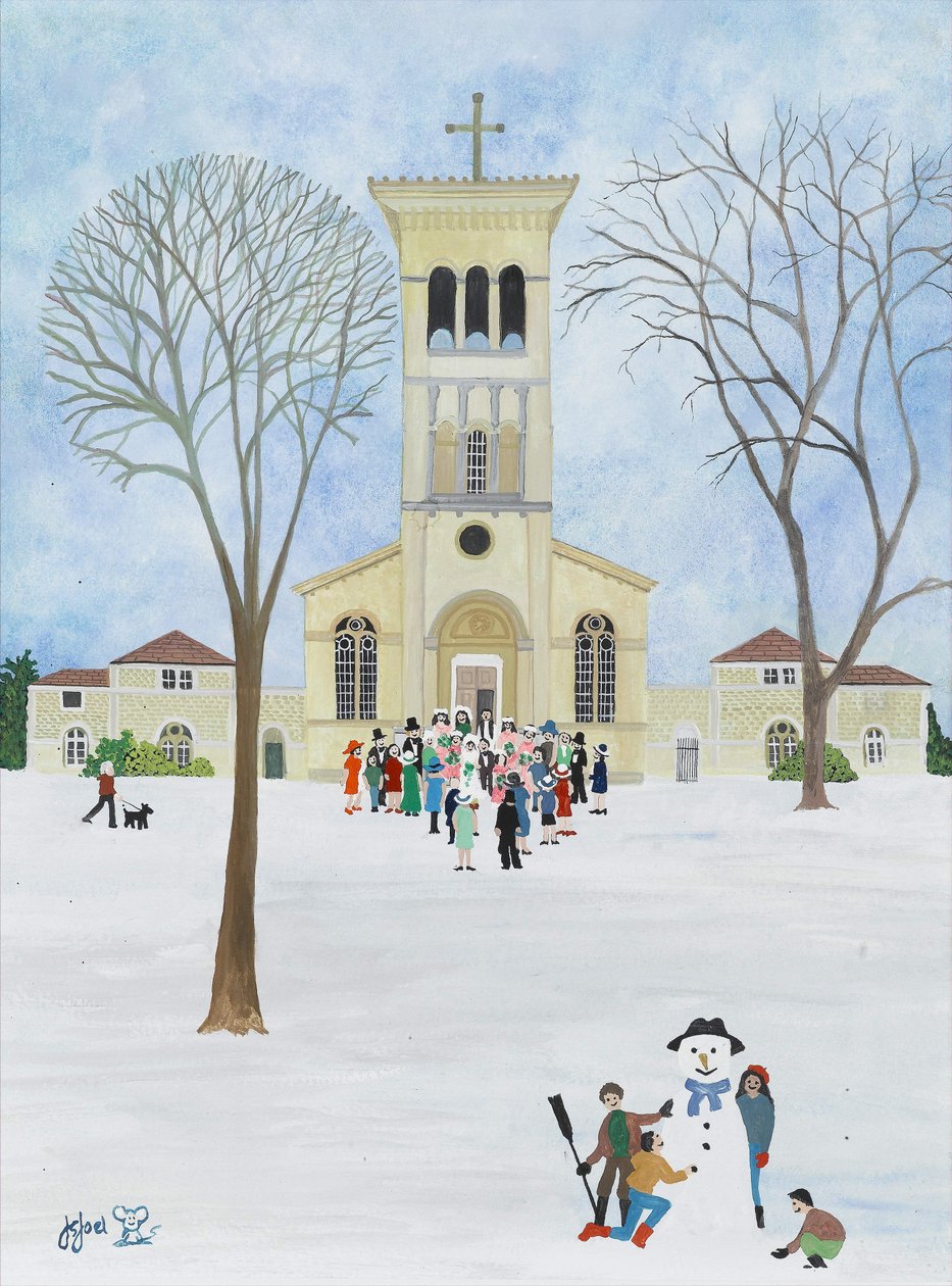Aziz Raphael Kilisesi, Kingston, 2009 (Kağıt üzerine guaj boya) by Judy Joel