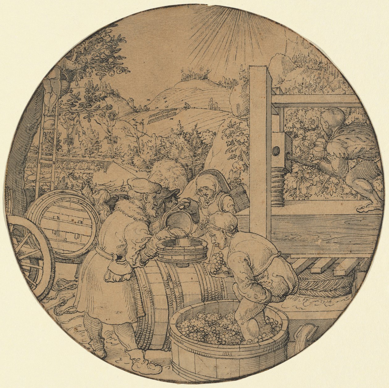 Şarap Hasadı (Eylül) by Jörg Breu the Elder