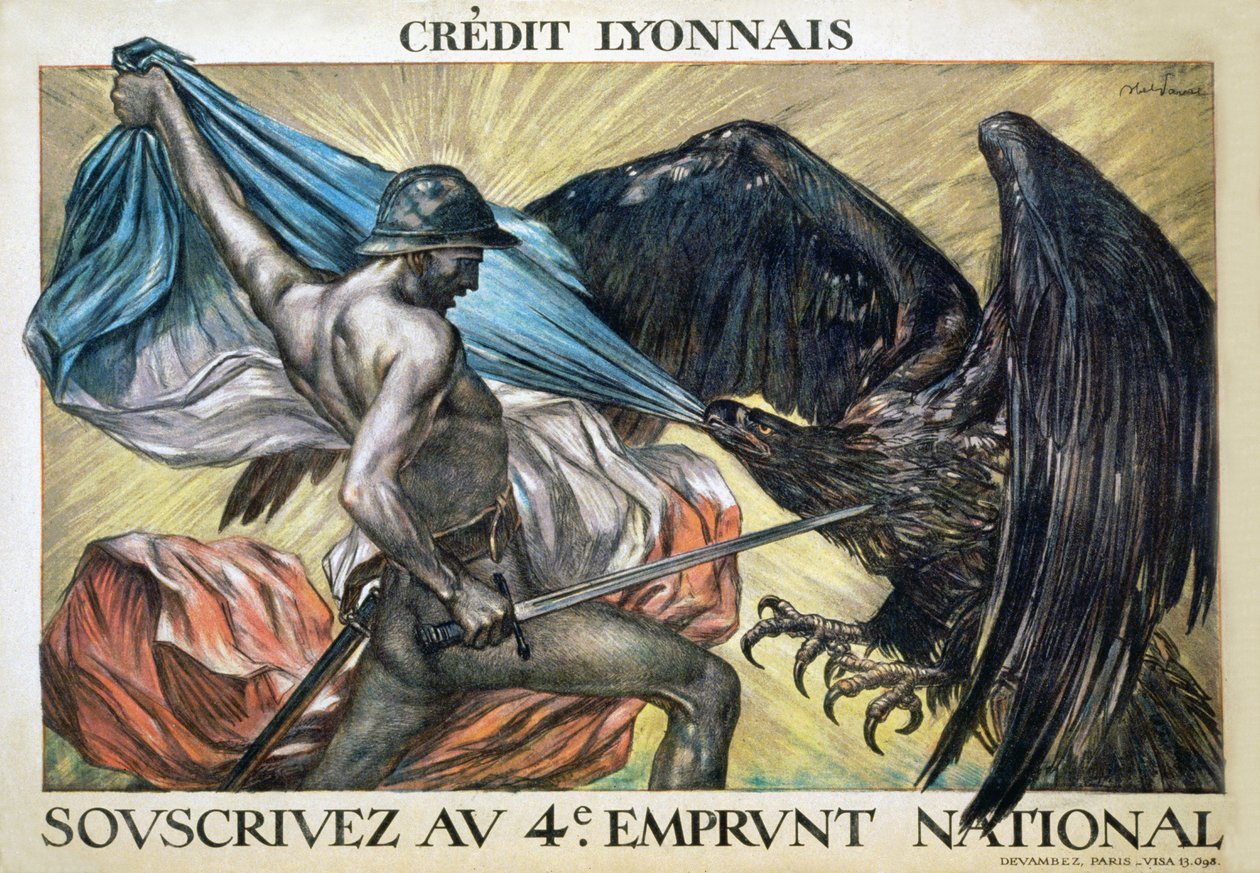 Kredi Lyonnais. 4. Ulusal Krediye abone olun, 1918 by Jules Abel Faivre
