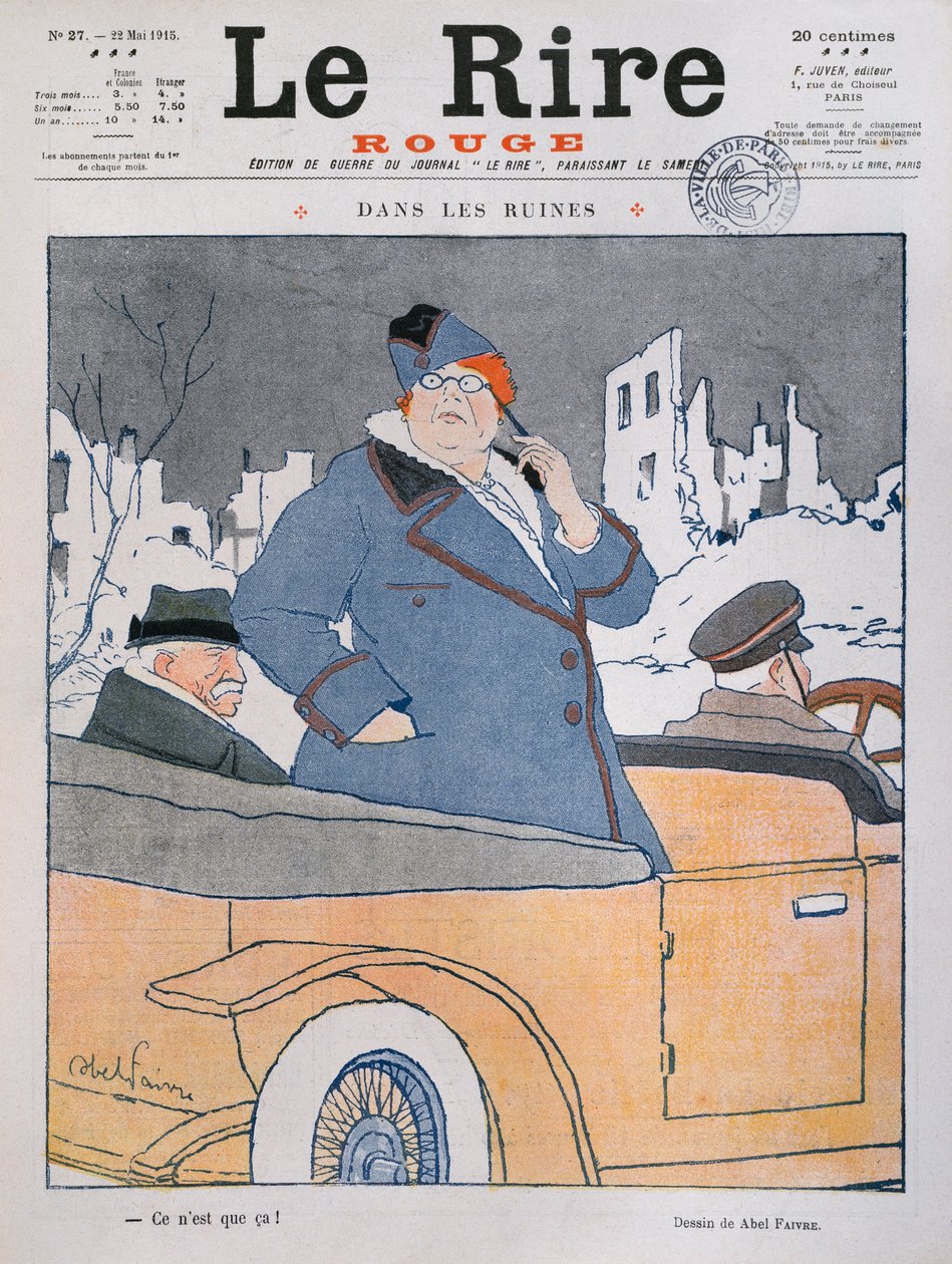 Harabelerde, hepsi bu kadar mı, 22 Mayıs 1915 'Le Rire Rouge'dan ön kapak resmi by Jules Abel Faivre