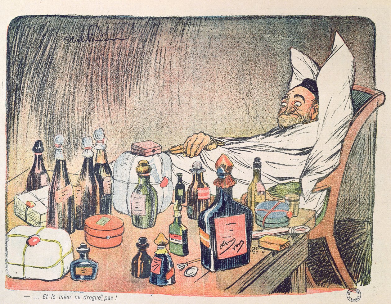 Tıbbın Kötüye Kullanımı, 'L'Assiette au Beurre'den, 1904 by Jules Abel Faivre