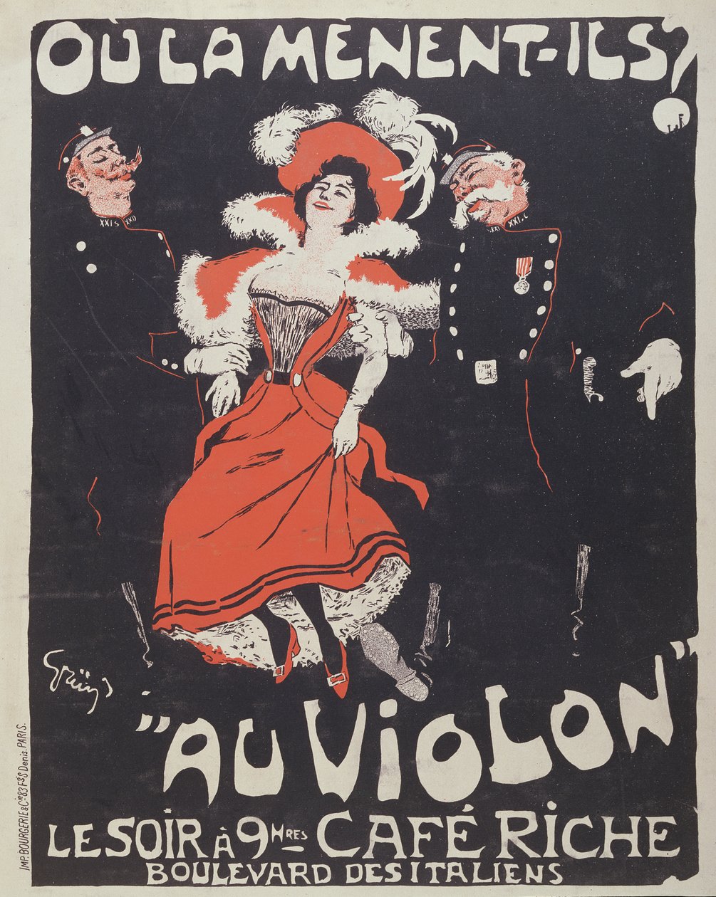 Café Riche için poster, c.1896 by Jules Alexandre Gruen or Grun