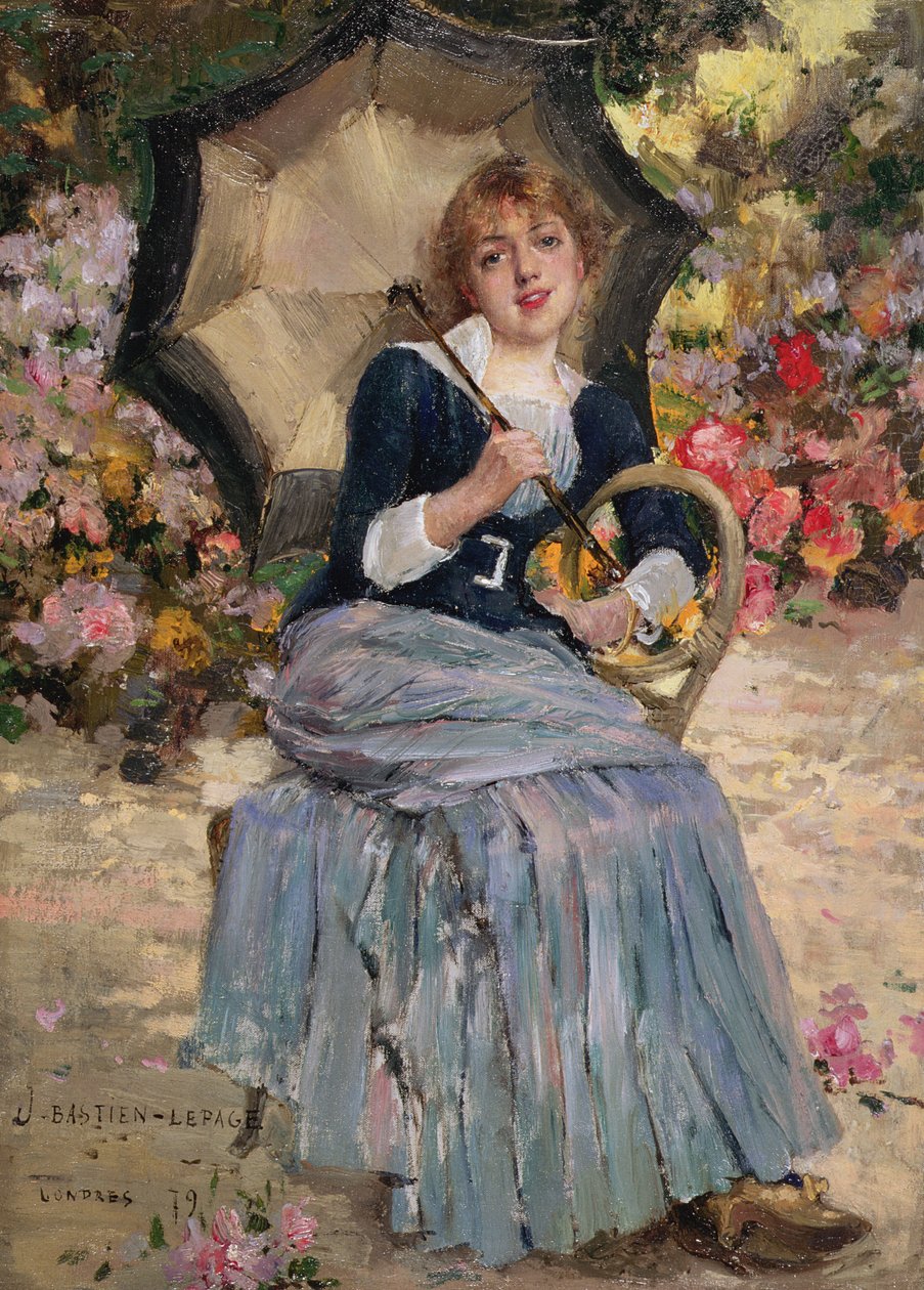 Güneşlikli kız, 1879 by Jules Bastien Lepage