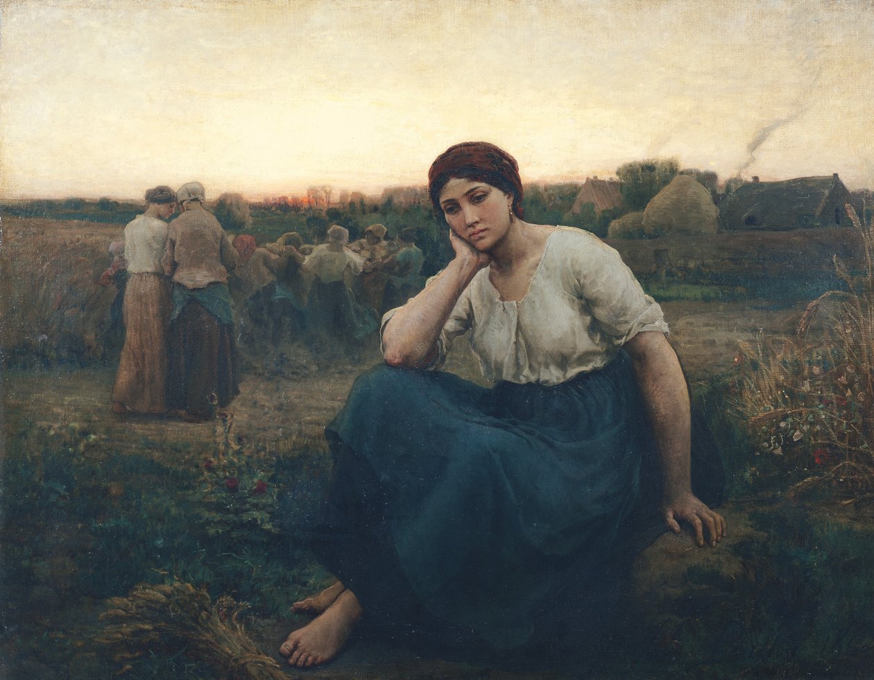 Evening, 1860  by Jules Breton