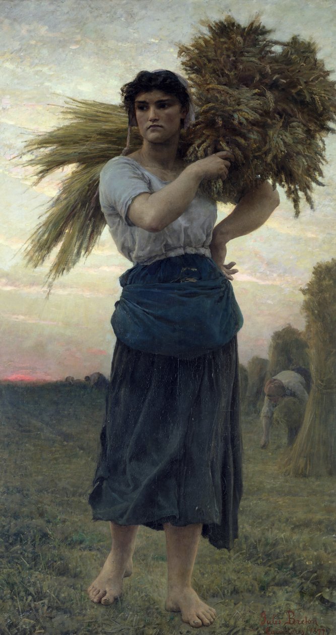 The Gleaner, 1877  by Jules Breton