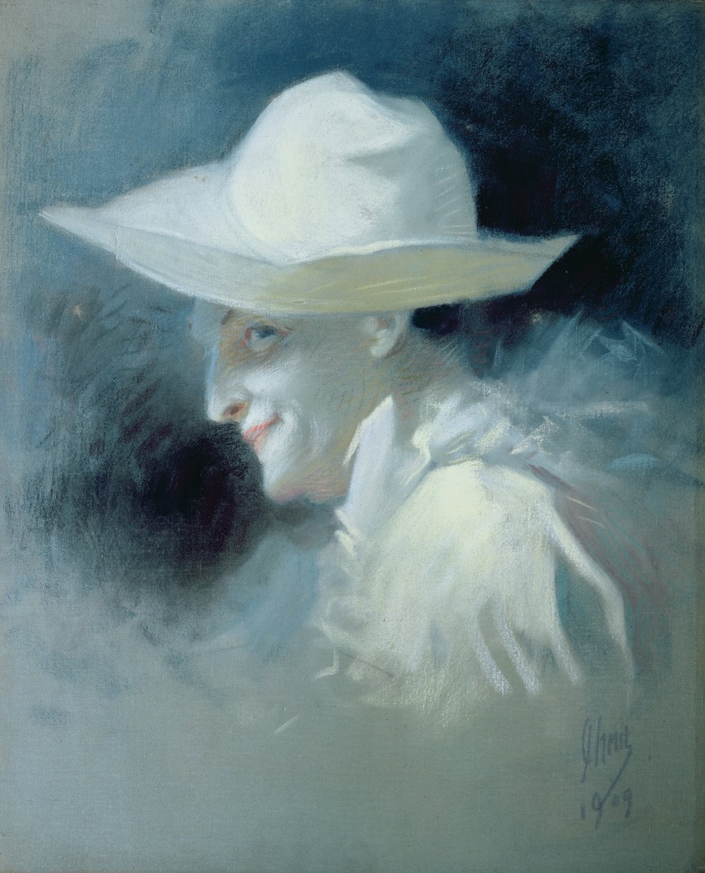 Mim Sanatçısı Georges Wague Pierrot olarak, 1909 by Jules Cheret