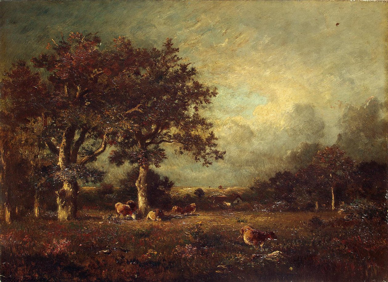 İngilizce: İneklerle manzara by Jules Dupré
