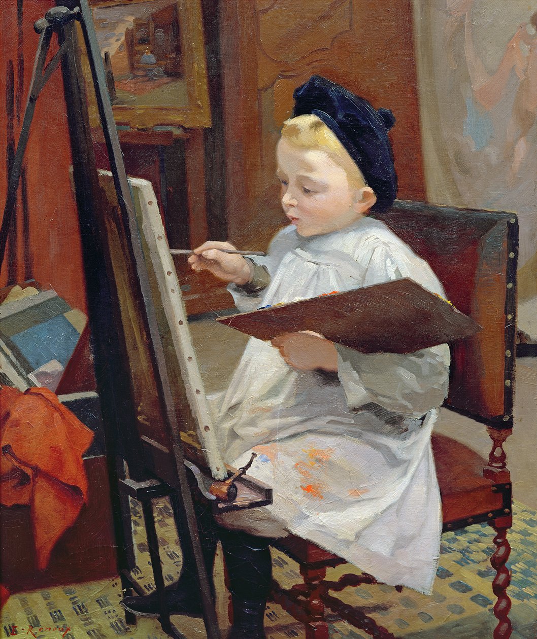 Marcel Renoux Tablosu by Jules Ernest Renoux