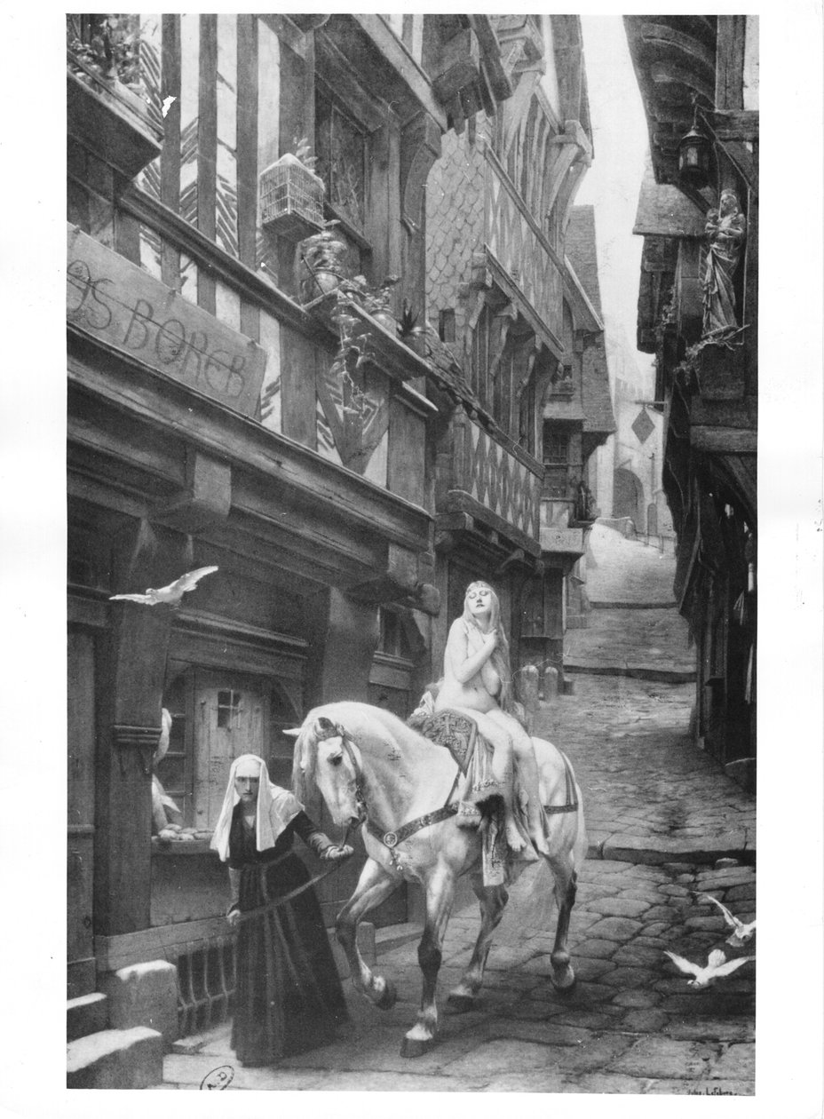 Lady Godiva Coventry Sokaklarında Sürerken by Jules Joseph Lefebvre