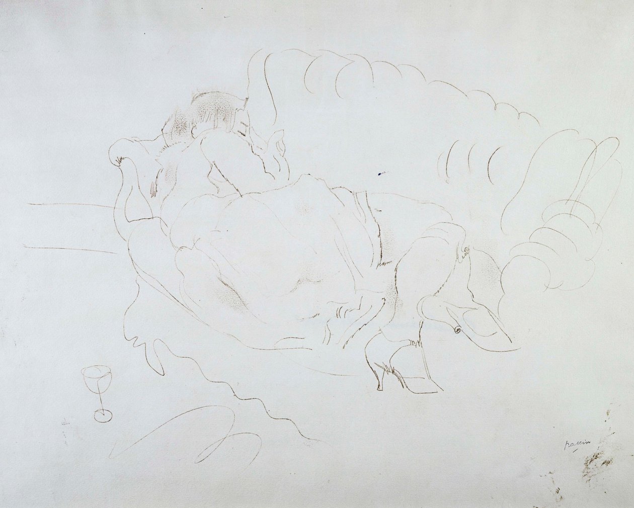Uyuyan Amerikalı by Jules Pascin