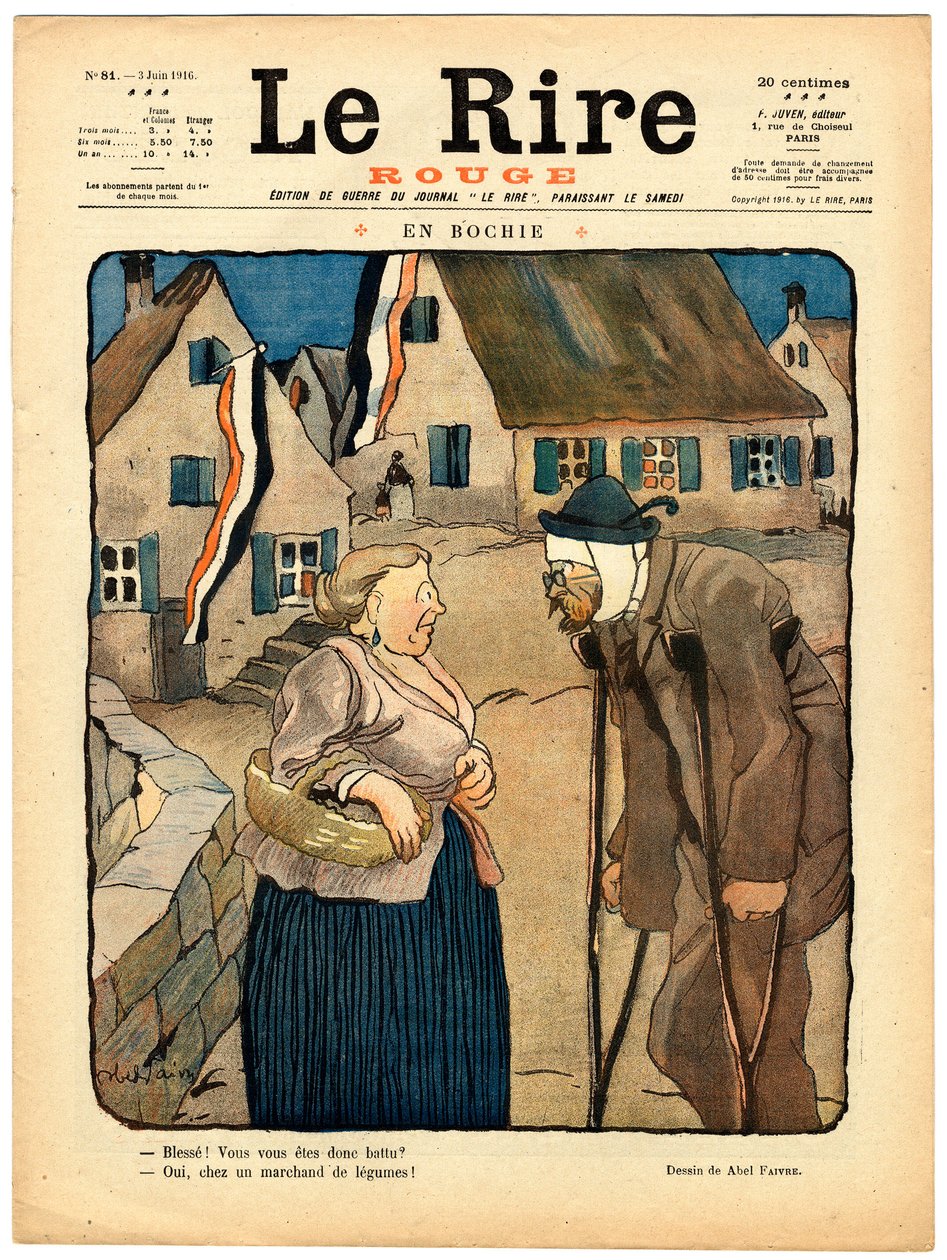 “Kırmızı Kahkaha” Kapağı, Renklerle Hiciv by Jules Abel Faivre