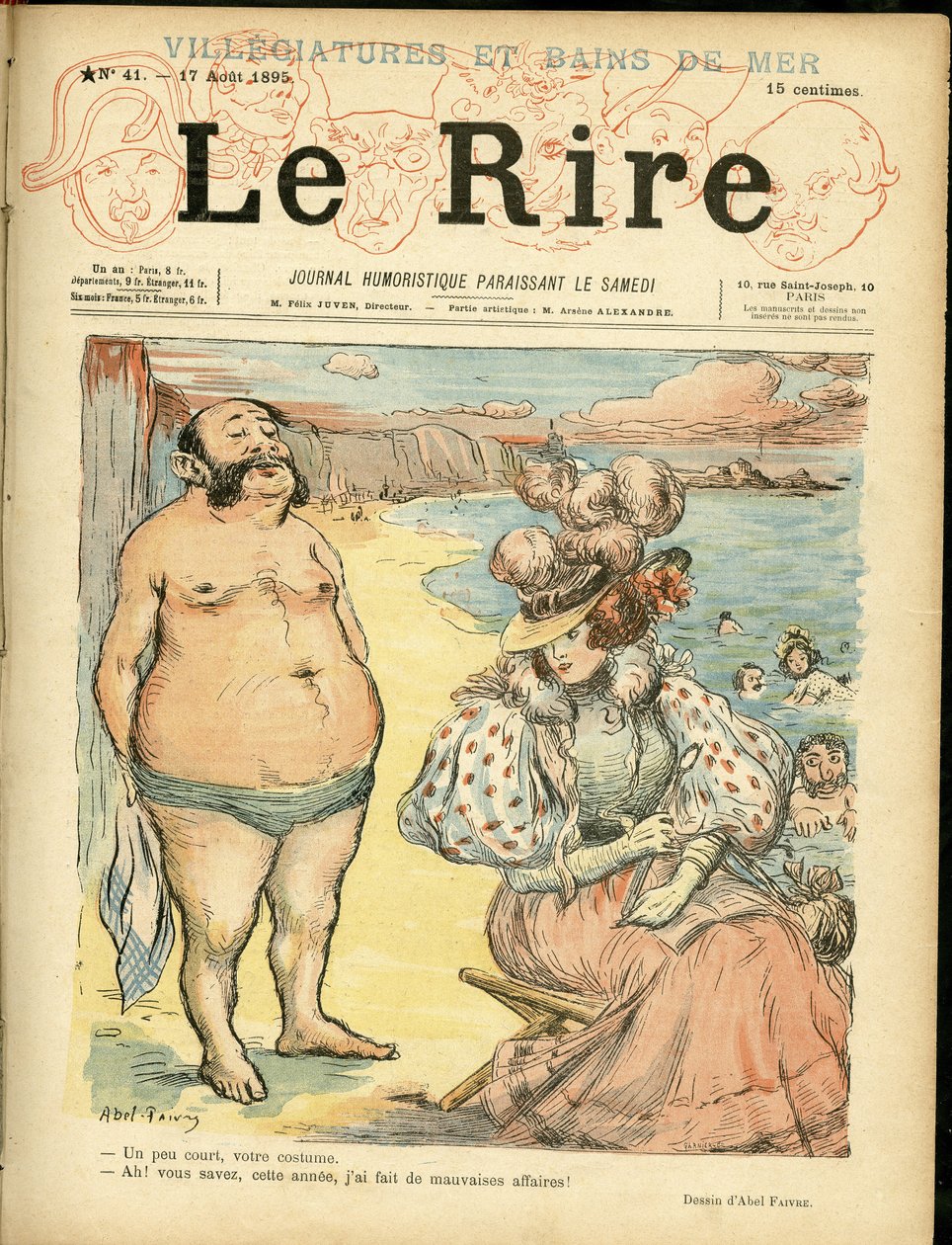 Le Rire Battaniyesi için Abel Faivre (1867-1945) çizimi by Jules Abel Faivre