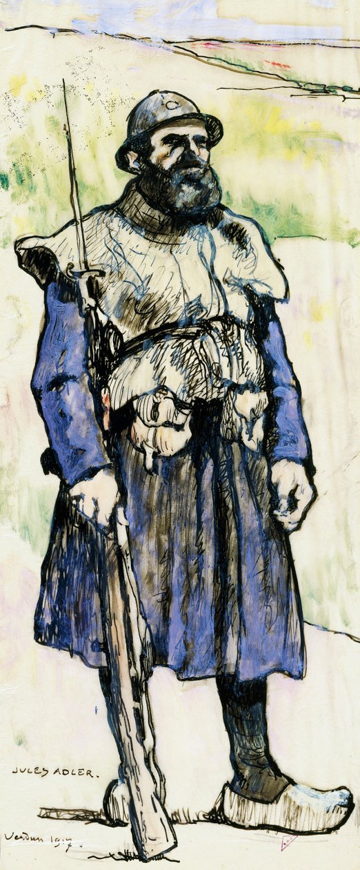 Verdun'daki Asker by Jules Adler