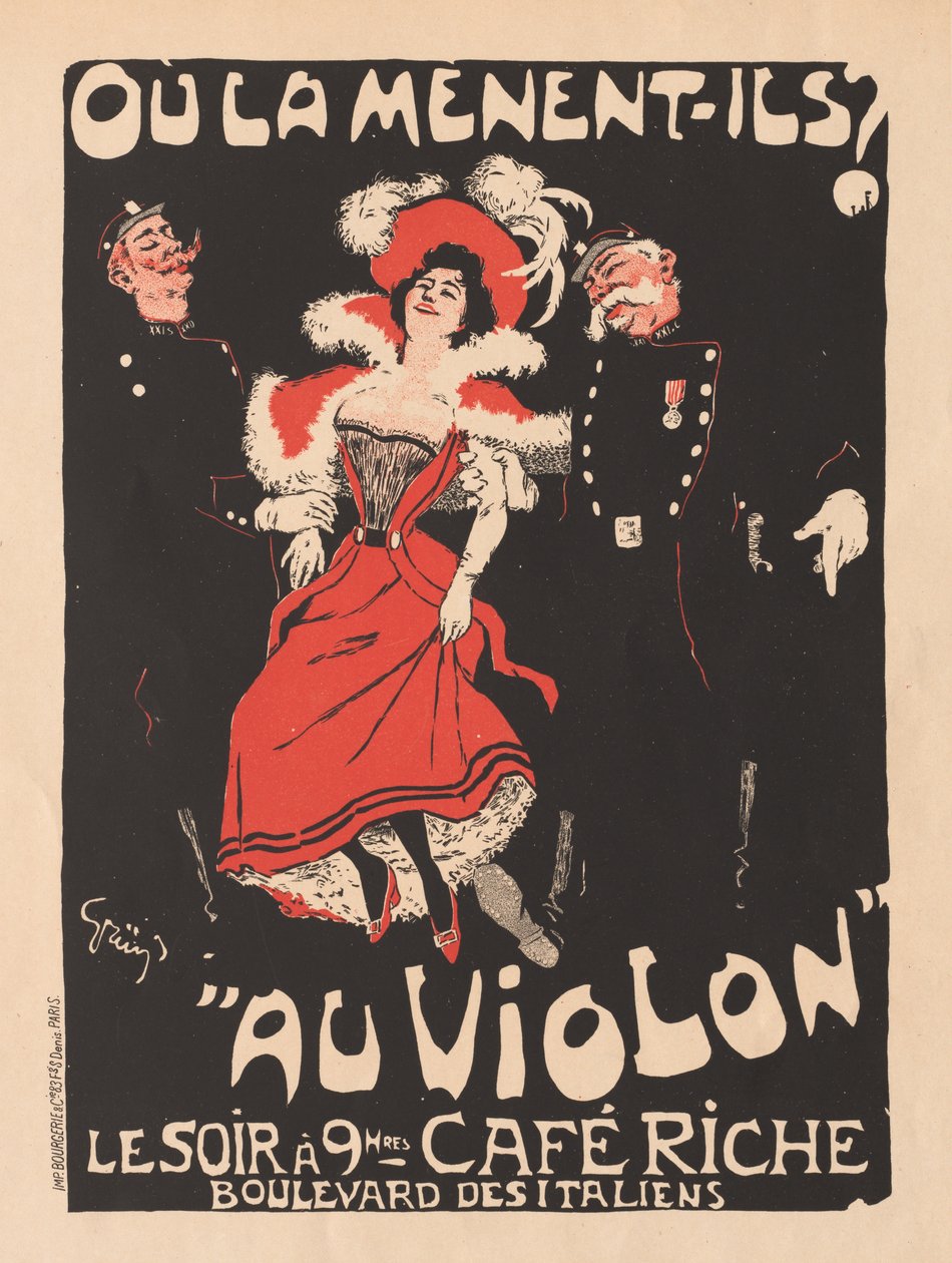 Posterin Ustaları: Pl. 103 Café Reche by Jules Alexandre Grün
