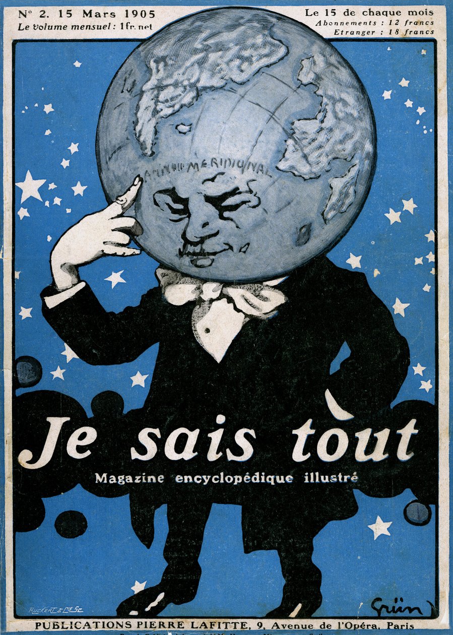 Ünlü ansiklopedik “Je sais tout” N°2 dergisinin kapağı, 15 Mart 1905 by Jules Alexandre Gruen or Grun