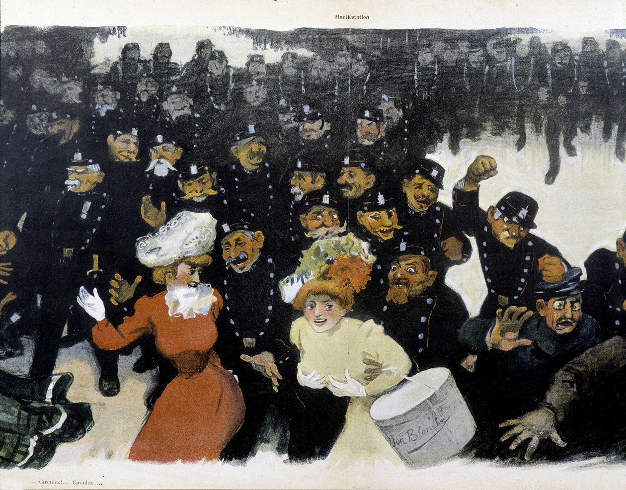 1901 civarında gösteri - GR¿N çizimi by Jules Alexandre Gruen or Grun