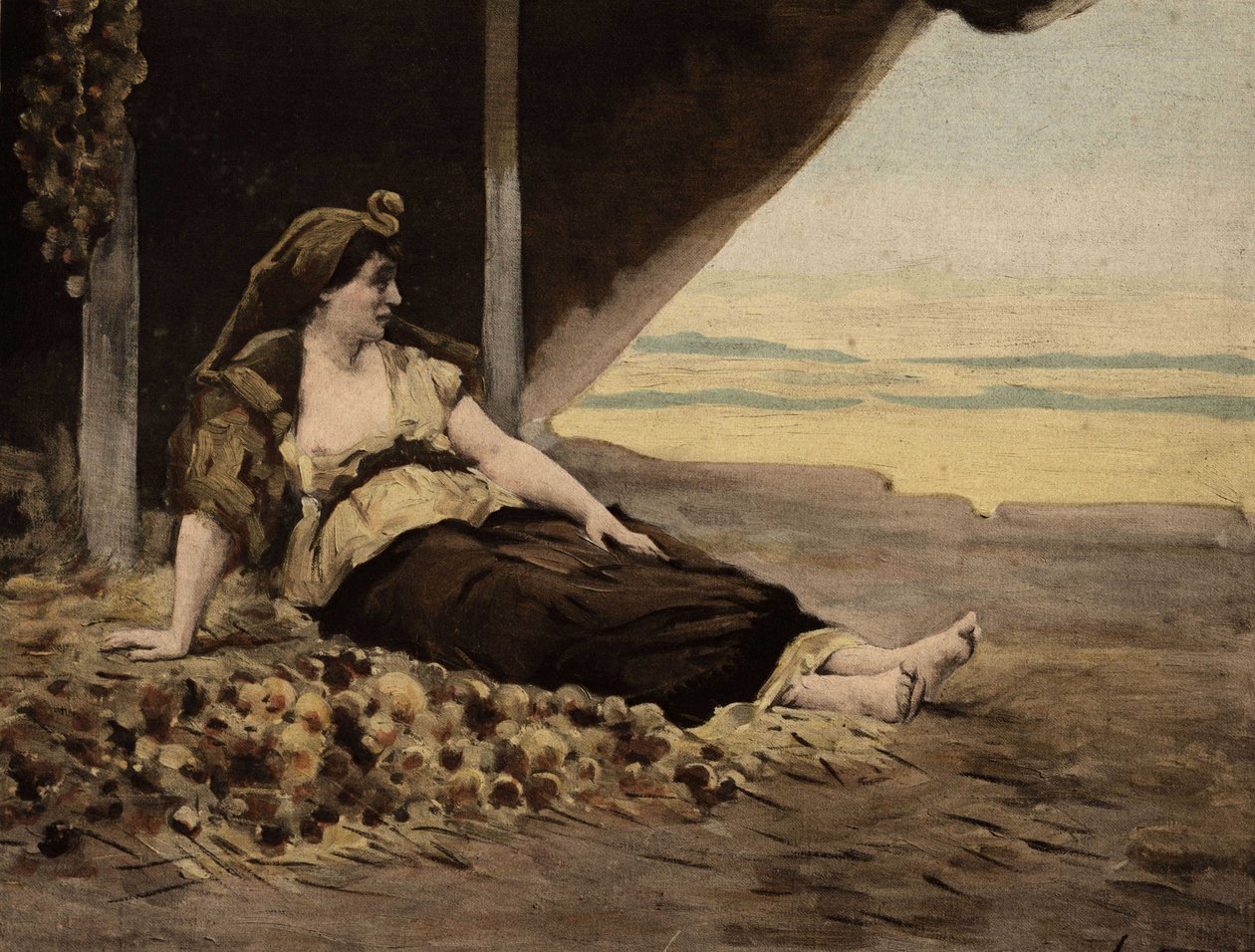 Soğan satan Kleopatra (Cleopatre). Pantagruel. Jules Garnier tarafından çizilmiştir. "Rabelais ve Jules Garnier