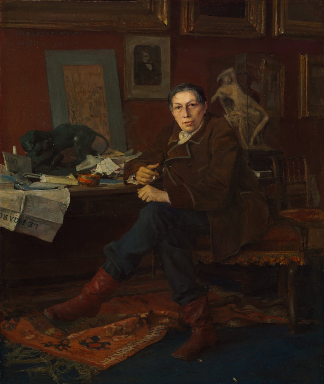 Albert Wolff Çalışmasında, 1881. by Jules Bastien Lepage