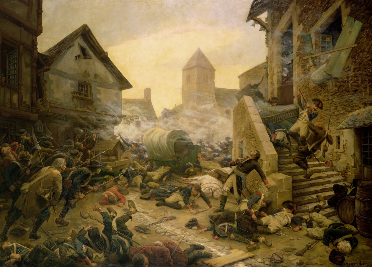 Cholet'te Savaş veya 1794'te General Moulin'in İntiharı by Jules Benoit Levy