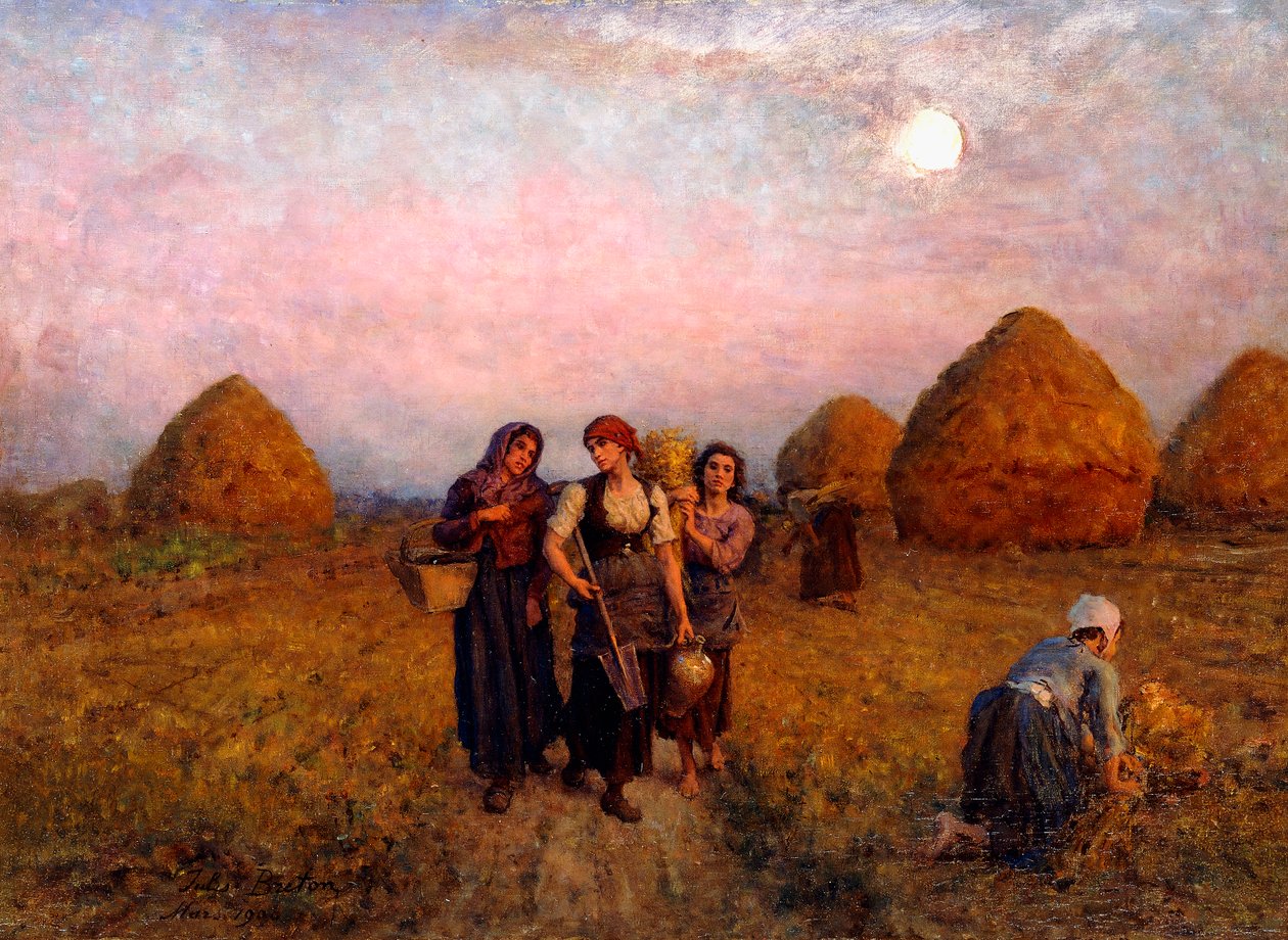 Şafak işçiliği, 1900 by Jules Breton