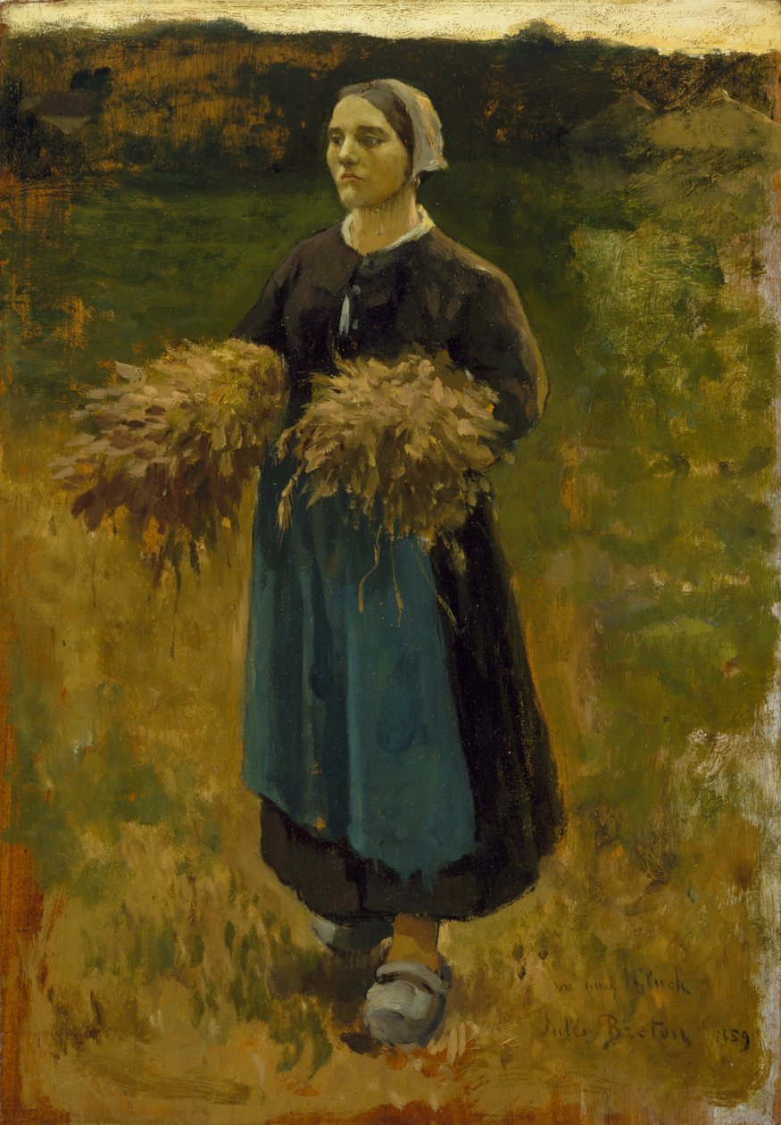 Toplayıcı, 1859 by Jules Breton