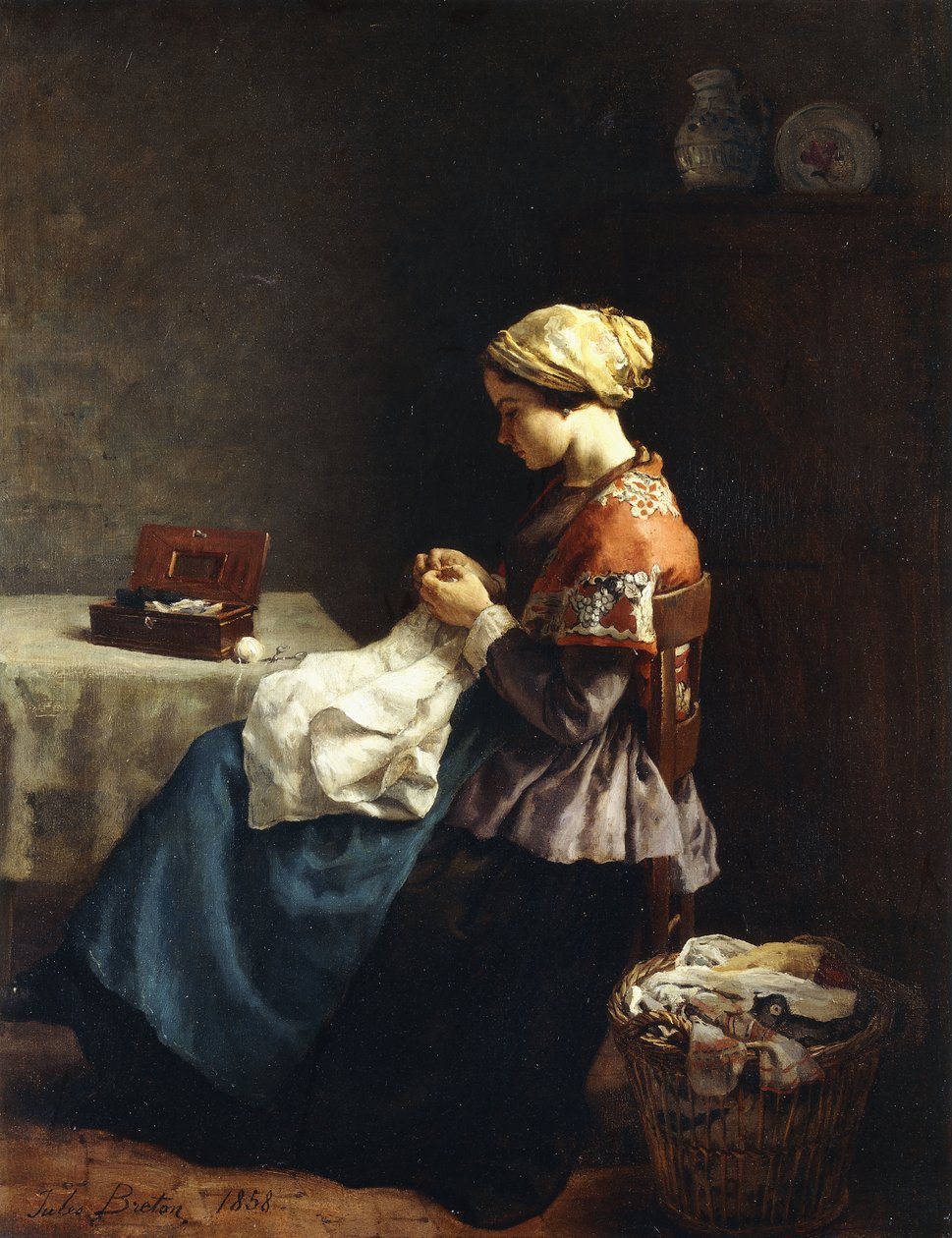 Küçük Terzi, 1858 by Jules Breton