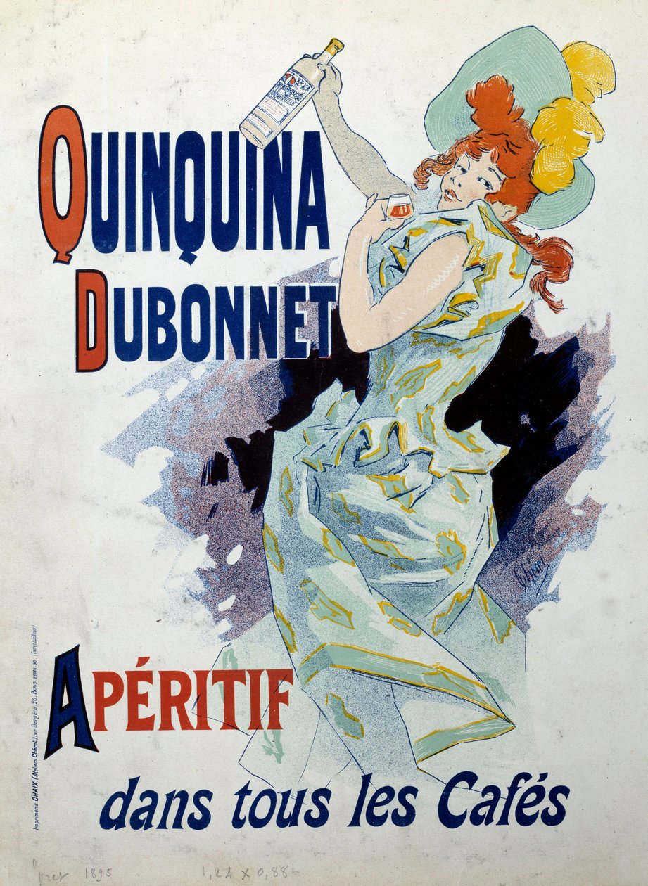 Quinquina Dubonnet aperitifi için Jules Cheret (1836-1932) tarafından hazırlanan reklam afişi. 1895 Paris, Dekoratif Sanatlar by Jules Cheret