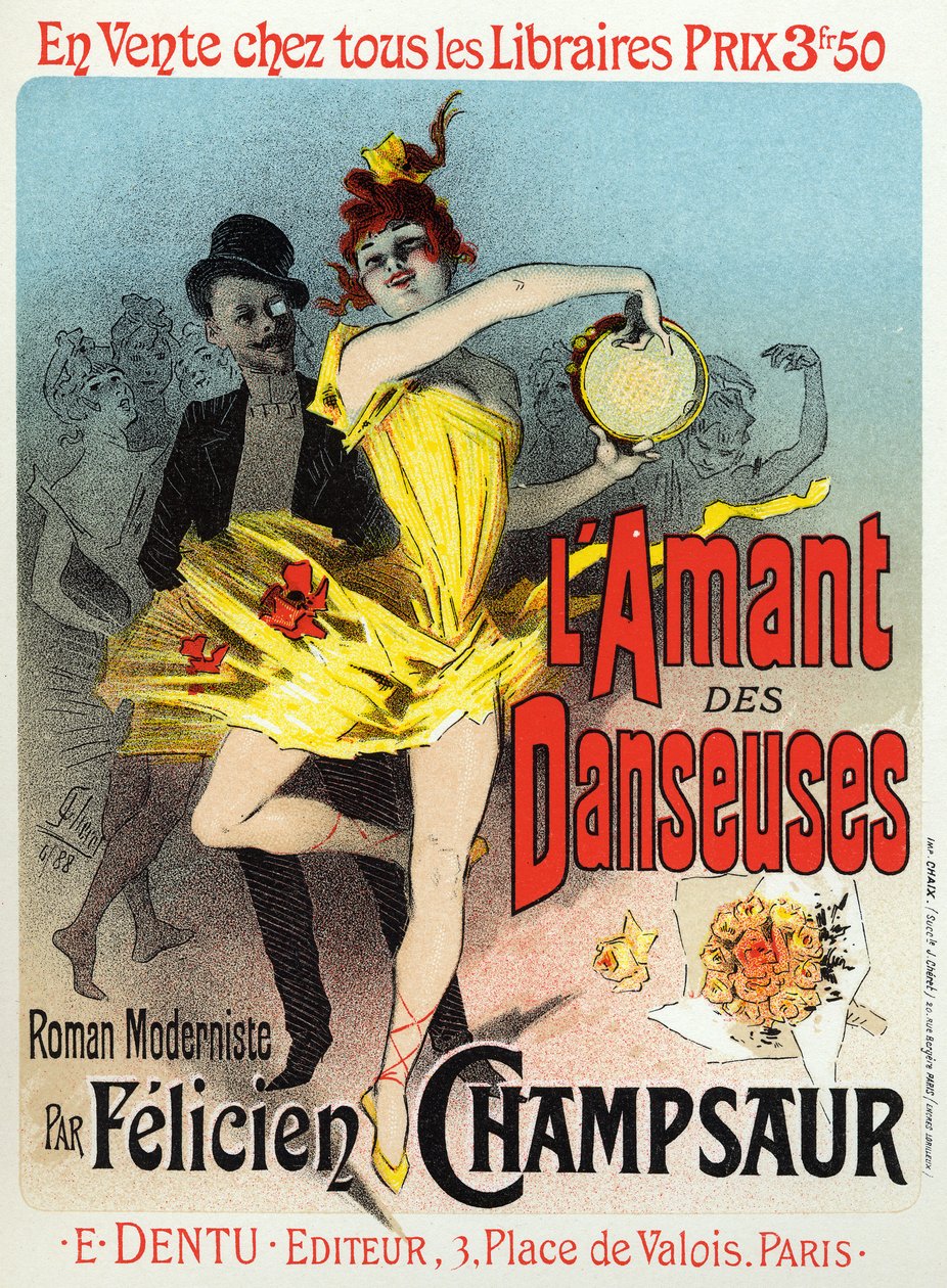 Edebiyat. dansçının sevgilisi by Jules Cheret