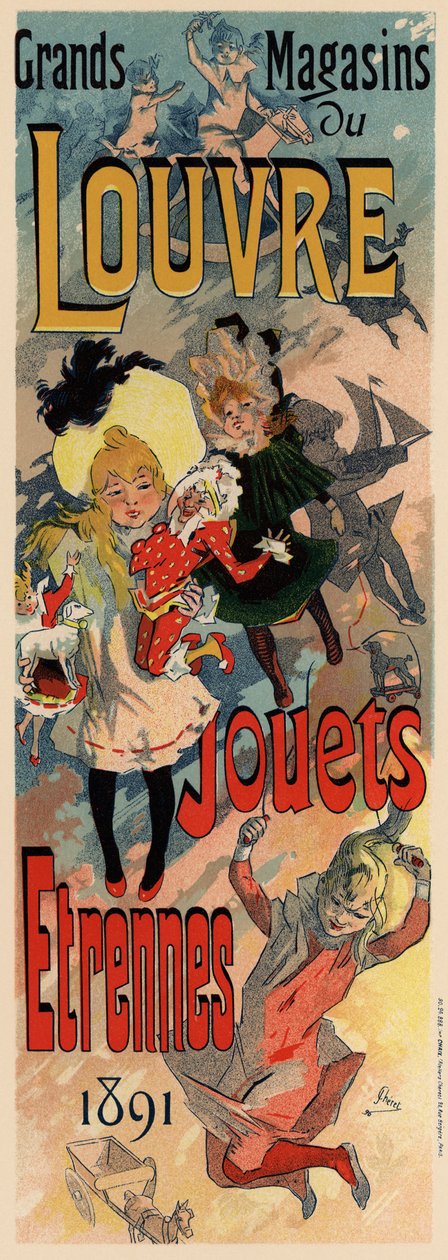 Louvre Posteri Mağazaları, 1890 by Jules Cheret
