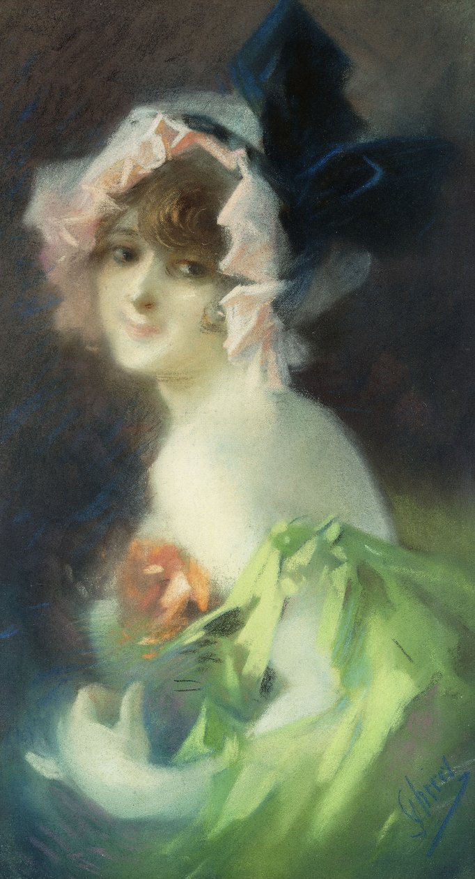 Eldivenli Kadın; eldivenli kadın, by Jules Cheret