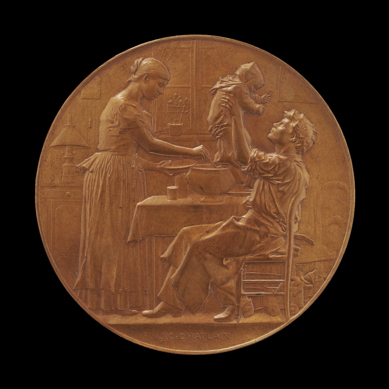 Aile Değerleri [ön yüz], 1891. by Jules Clement Chaplain