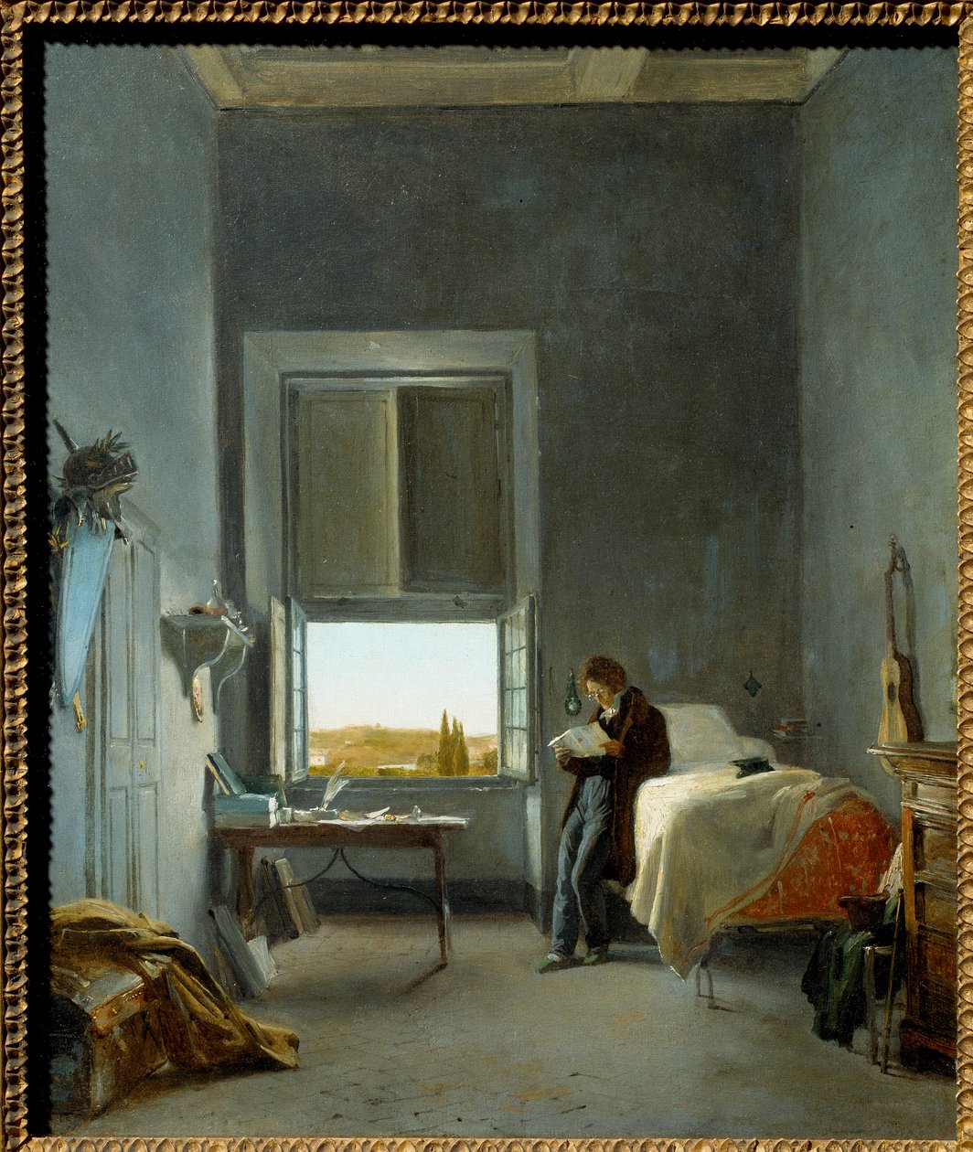 Sanatçı, Villa Medici'deki odasında by Jules Coignet
