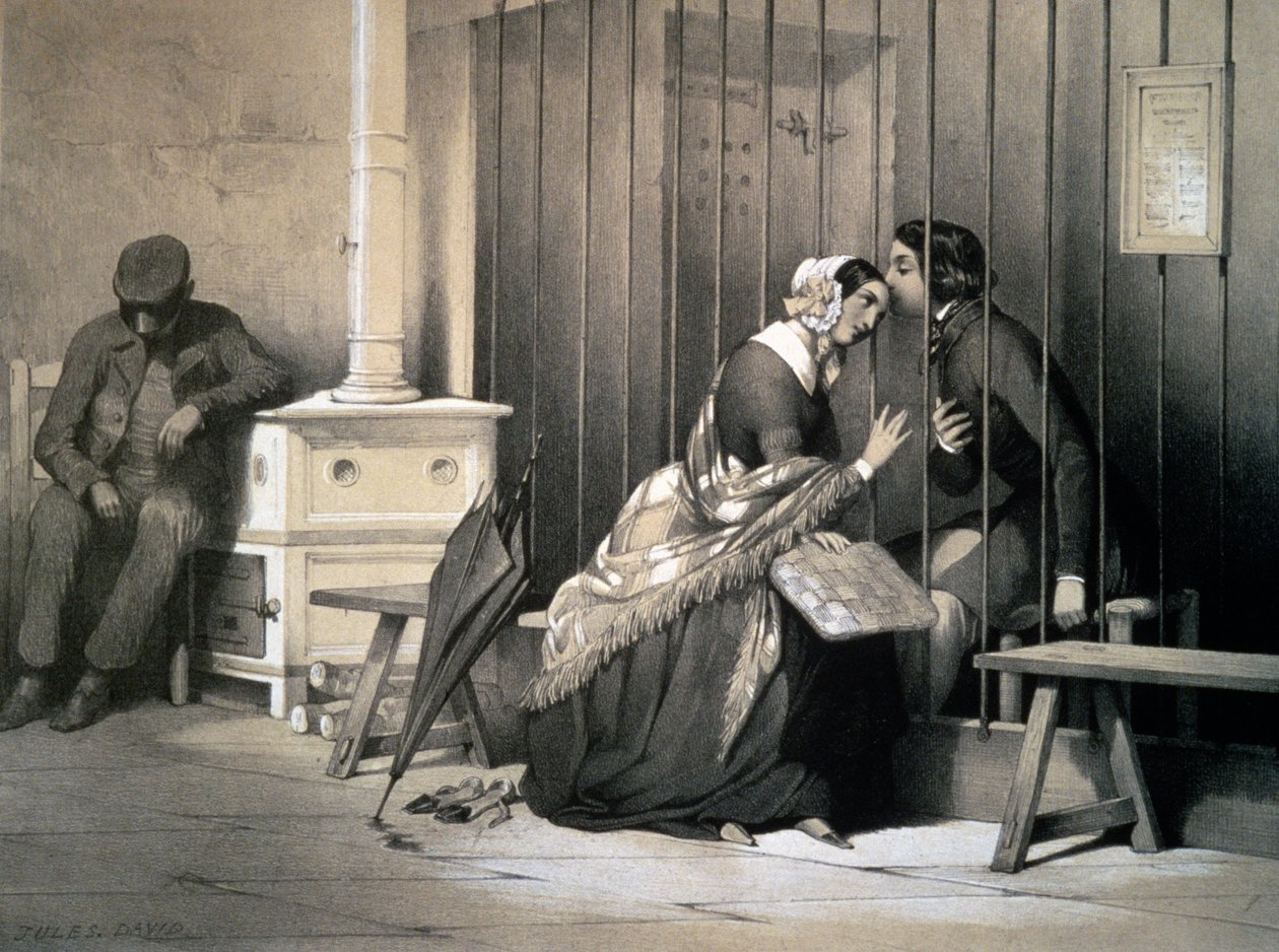 Mahkum, Jules David (1808-1892), gravür, Fransa by Jules David