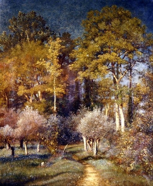 Ormanın Bir Köşesinde (tuval üzerine yağlı boya) by Jules Dupré