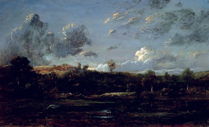Landes'de, 1841 dolayları (tuval üzerine yağlıboya) by Jules Dupré