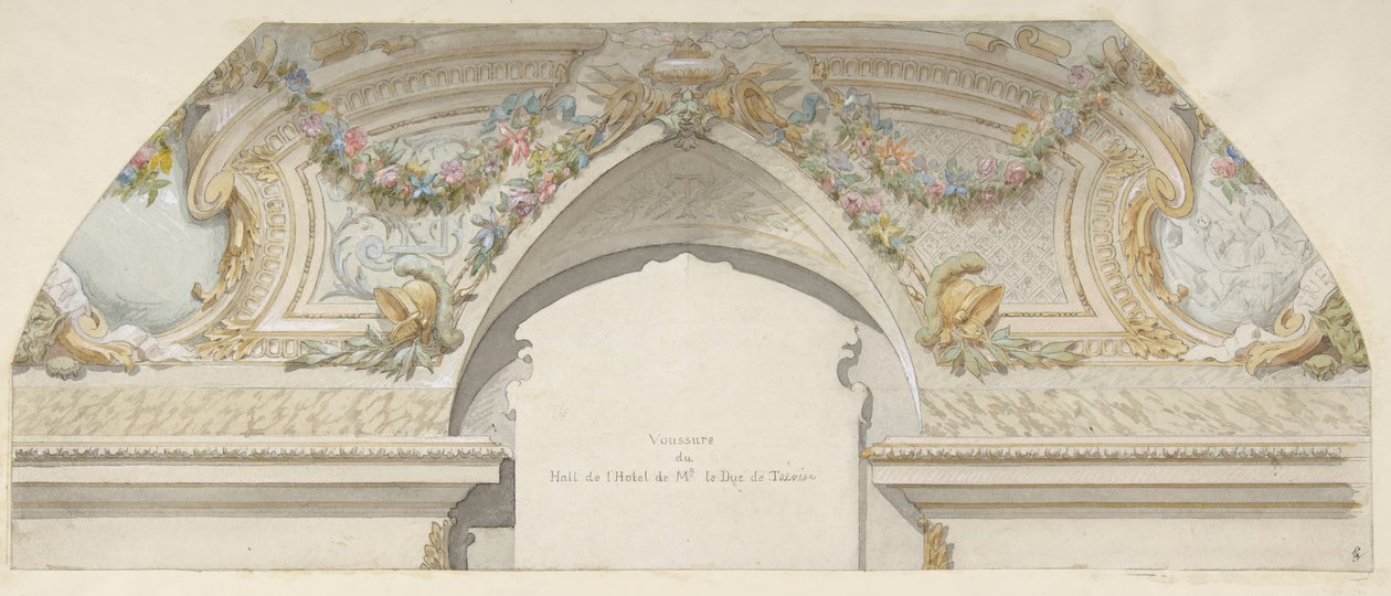 Hôtel de Trevise, Paris, 19. yüzyılın ikinci yarısı için tasarım. Yaratıcılar: Jules-Edmond-Charles Lachaise, Eugène-Pierre Gourdet. by Jules Edmond Charles Lachaise and Eugène Pierre Gourdet