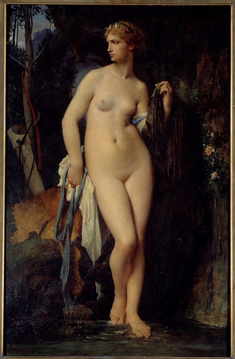 Jules Elie Delaunay (1828-1891) 1872 Güneş tarafından Diane Tablo. 1,47x0,94 m Paris, Orsay Müzesi by Jules Elie Delaunay