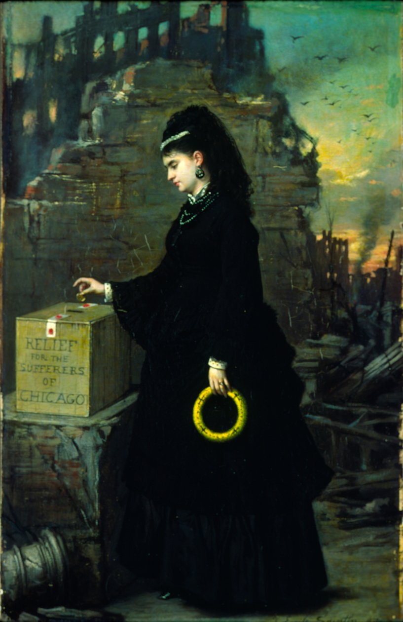 Chicago Sufferers için Rölyef, 1872 by Jules Emile Saintin