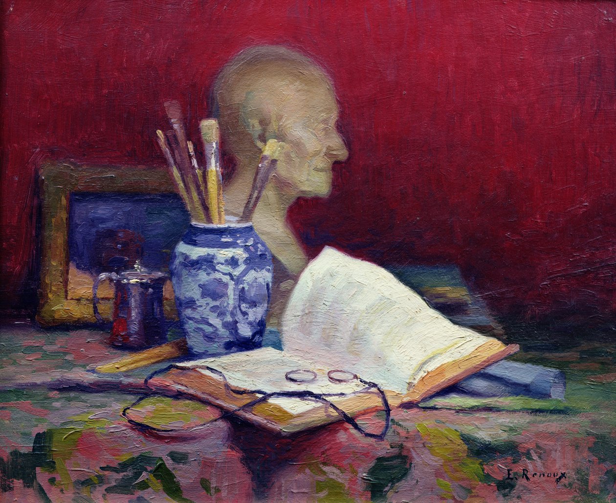 Voltaire Başkanı ile Natürmort by Jules Ernest Renoux
