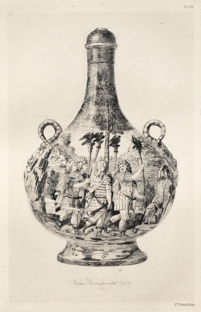 Seramik Sanatının Tarihi: Çömlekçiliğin Tanımlayıcı ve Felsefi Bir Çalışması...Levha VIII, 187 by Jules Ferdinand Jacquemart