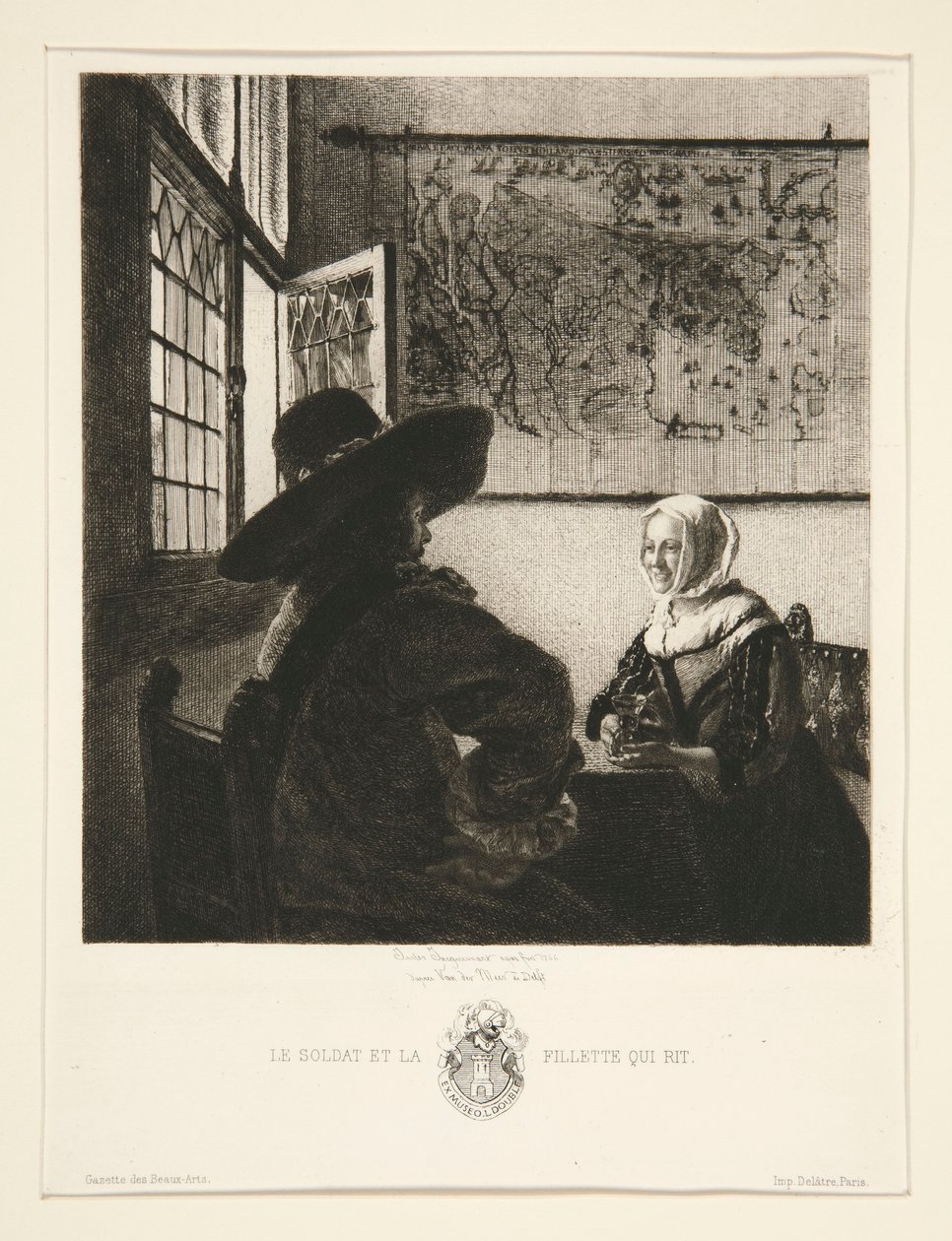 Asker ve Gülen Kız by Jules Ferdinand Jacquemart
